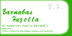 barnabas huzella business card